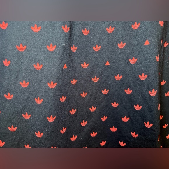 Adidas Men’s Size 2X Invader Black Short Sleeve Tee NWOT 100% Cotton Orange Logo - Picture 4 of 6